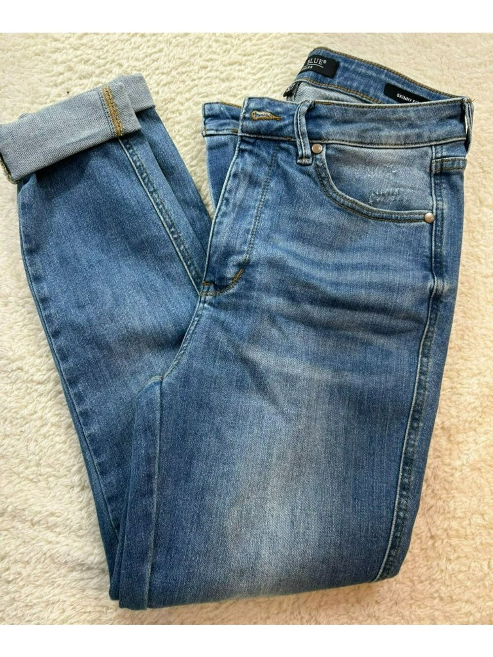 Judy Blue Womens Skinny Fit Jeans Size 5/27 Medium & Dark Wash Denim Stretch - Picture 12 of 12